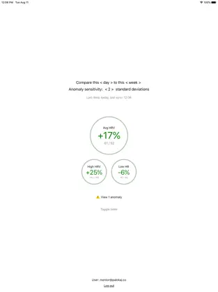 Captura 1 Oura Data Dashboard iphone