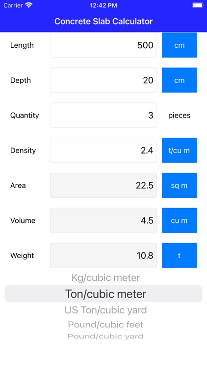 Concrete Slab Calculator screenshot-3