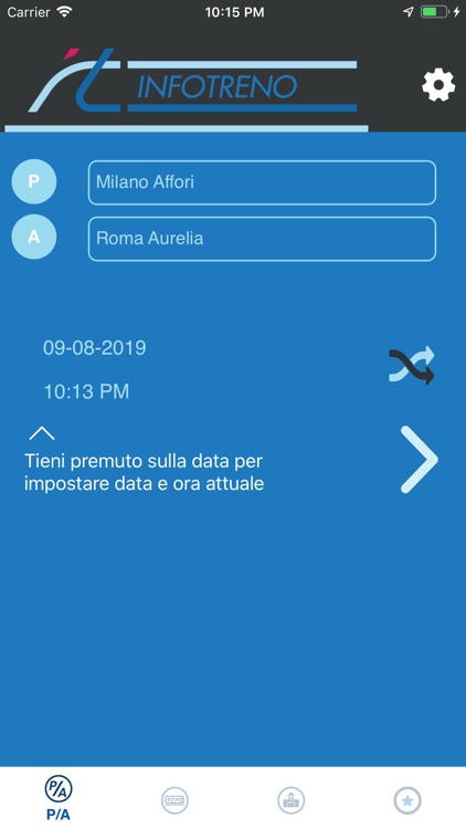 Info Treno, orari viaggio