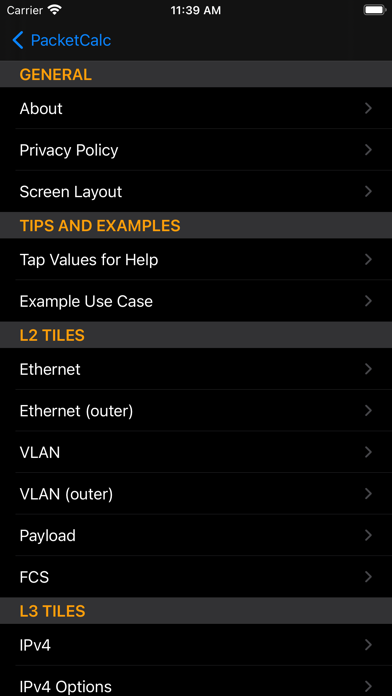 PacketCalc screenshot 2