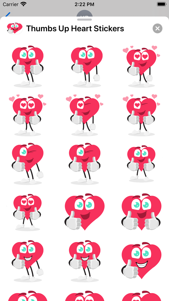 Thumbs Up Heart Stickers