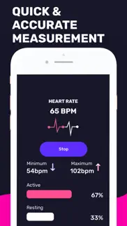 heart rate & meal tracker iphone screenshot 2
