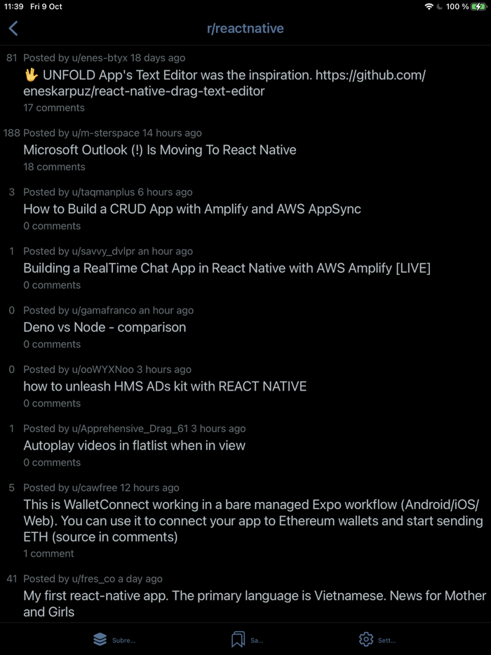Rabbit App. Lite Reddit client