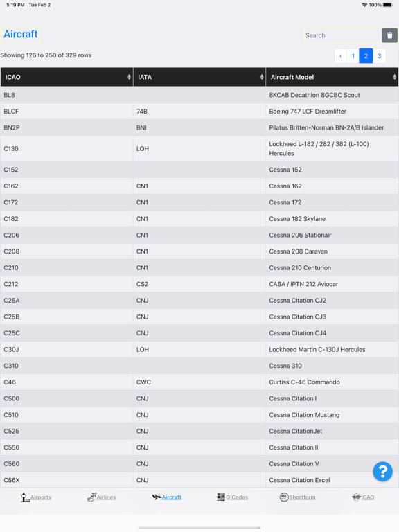 Air Codes Database screenshot 4
