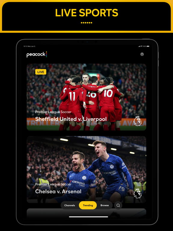 iPad Image of Peacock TV