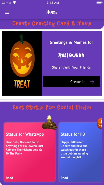 Halloween Wishes Gif Image Sms screenshot-5