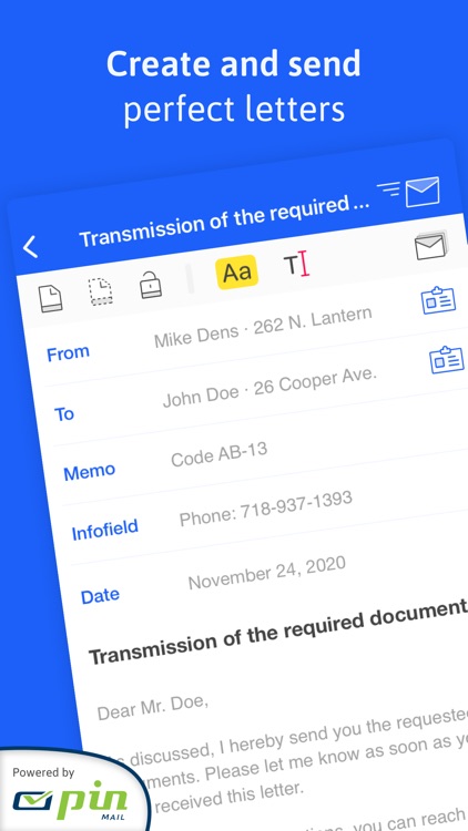 EasyLetter - Send letters