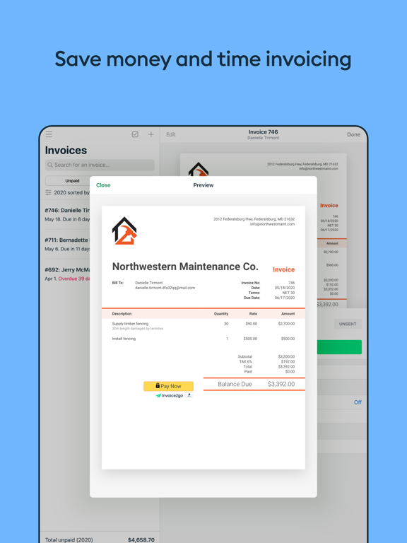 Invoice2go: Easy Invoice Maker screenshot