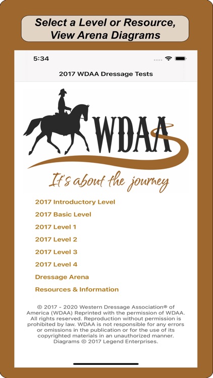 2017 WDAA Dressage Tests