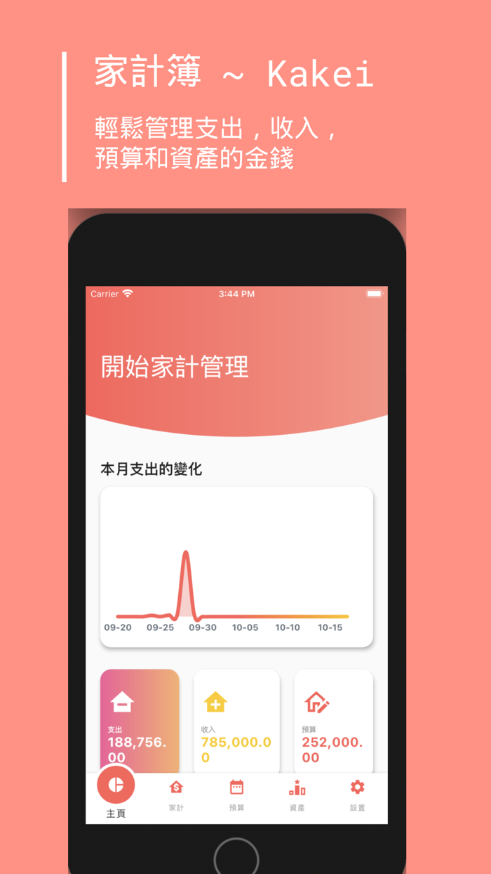 Kakei 輕鬆管理支出收入預算和資產的家計簿