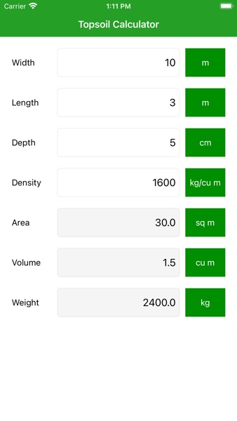 【图】Topsoil Calculator Pro(截图1) 【图】Topsoil Calculator Pro(截图1)