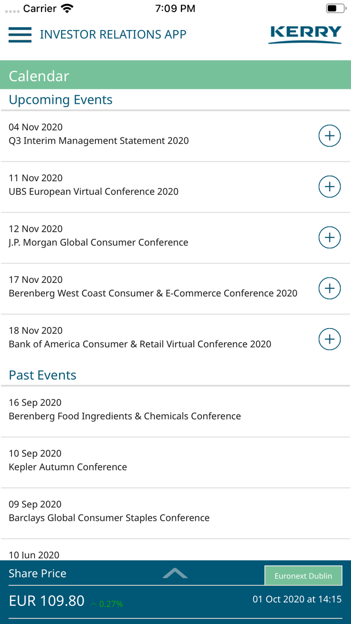 Kerry Group IR for iPad