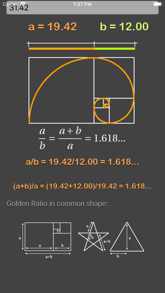 Golden Ratio Calculator Plus