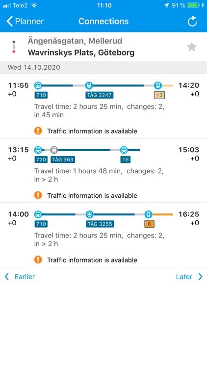 Västtrafik: Travel planner