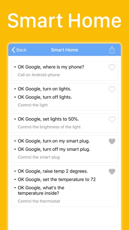 Commands for Google Assistant