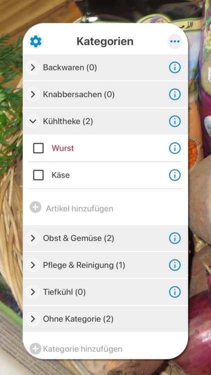 Einkaufsliste von Zeitkünstler