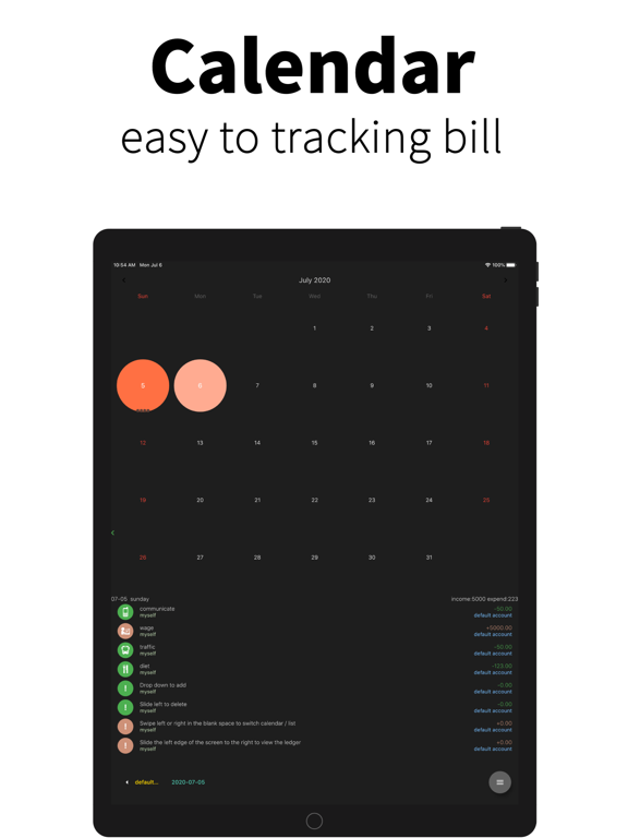 DarkBook:Lite Spending Tracker screenshot 3