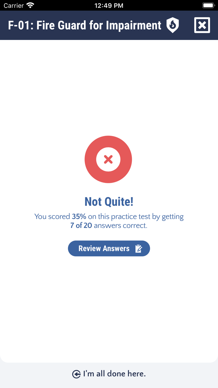 Fire Guard for Impairment F-01