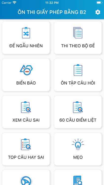 Ôn thi GPLX - Thi thu B2