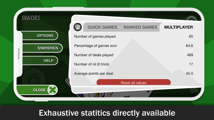 Spades card game online screenshot-3