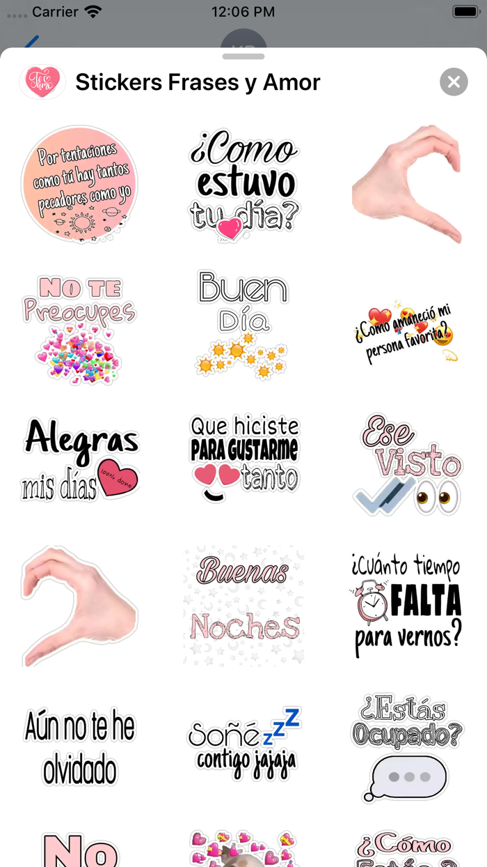 Stickers Frases y Amor