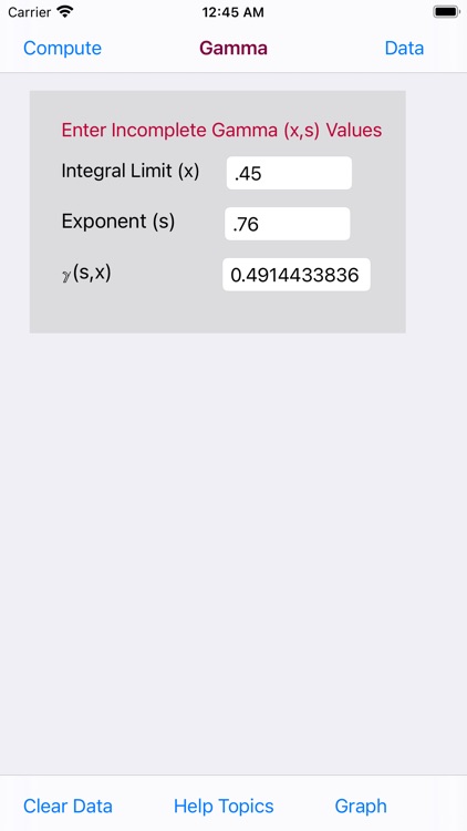 Incomplete Gamma Function screenshot-5