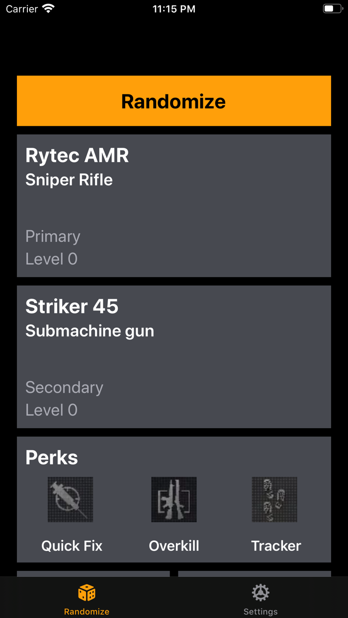 Loadout Randomizer for COD