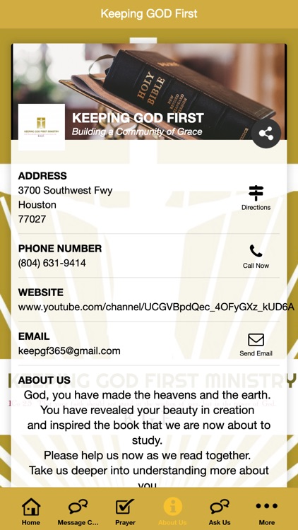 Keeping GOD First App