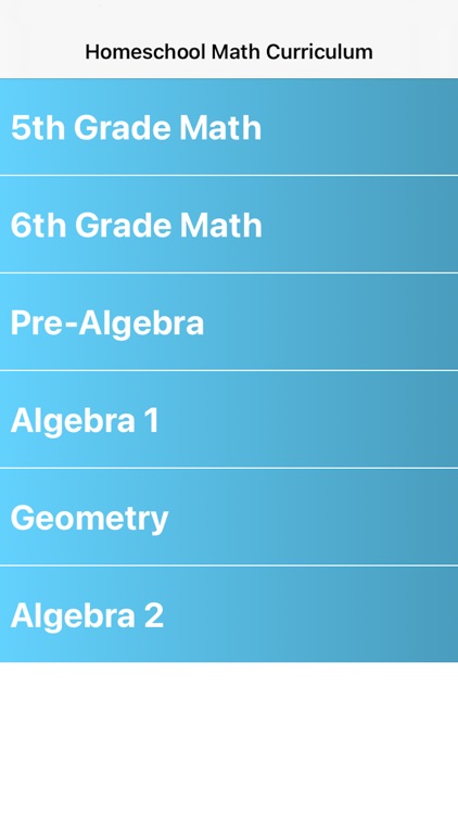 Homeschool Math Curriculum