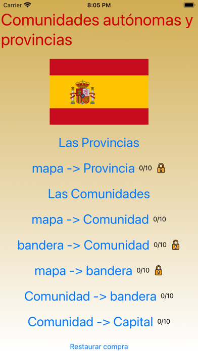 How to cancel & delete Comunidades Autonomas de España from iphone & ipad 1