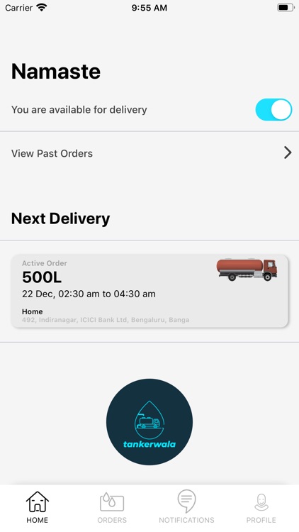 Driver App for Tankerwala