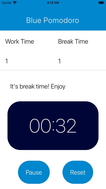 Blue Pomodoro Timer screenshot-5