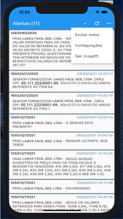 Lance Facil Alertas