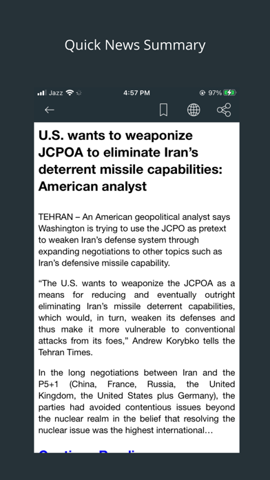 Iran News Reader screenshot 2