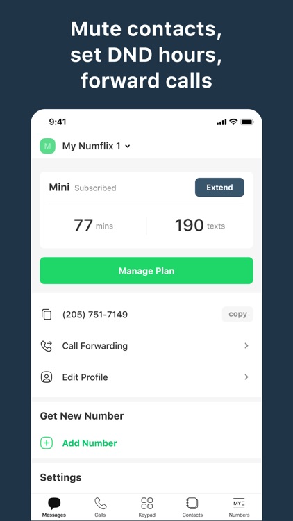 Numflix - Second Phone Number screenshot-4