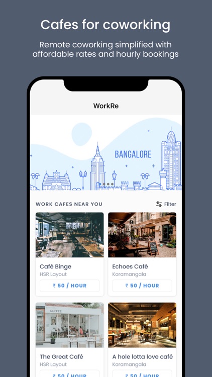 WorkRe - Cafes for Coworking