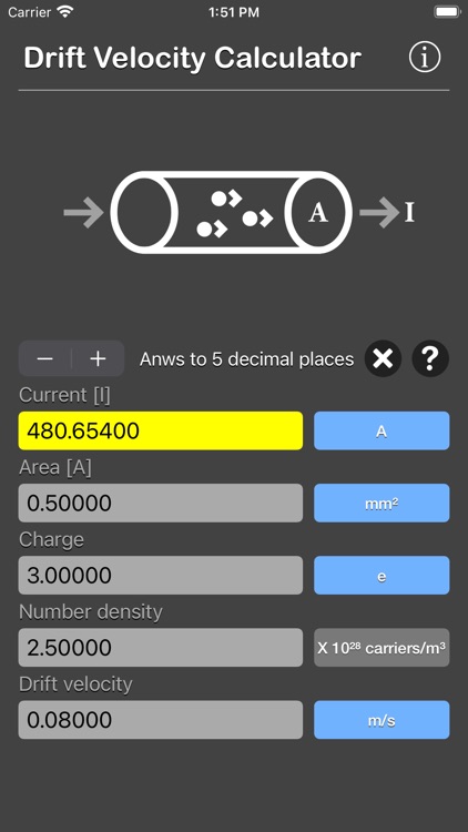 Drift Velocity Calculator screenshot-4