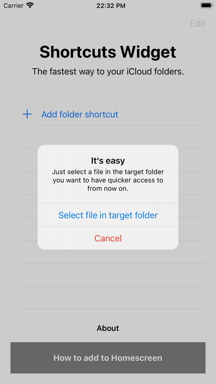 Folder Shortcuts  Homescreen