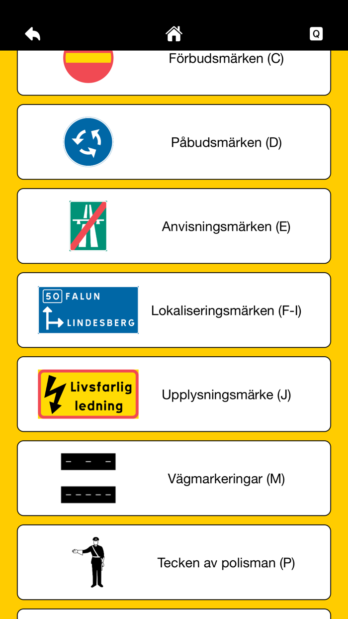 Sverige Vägmärken - Lite