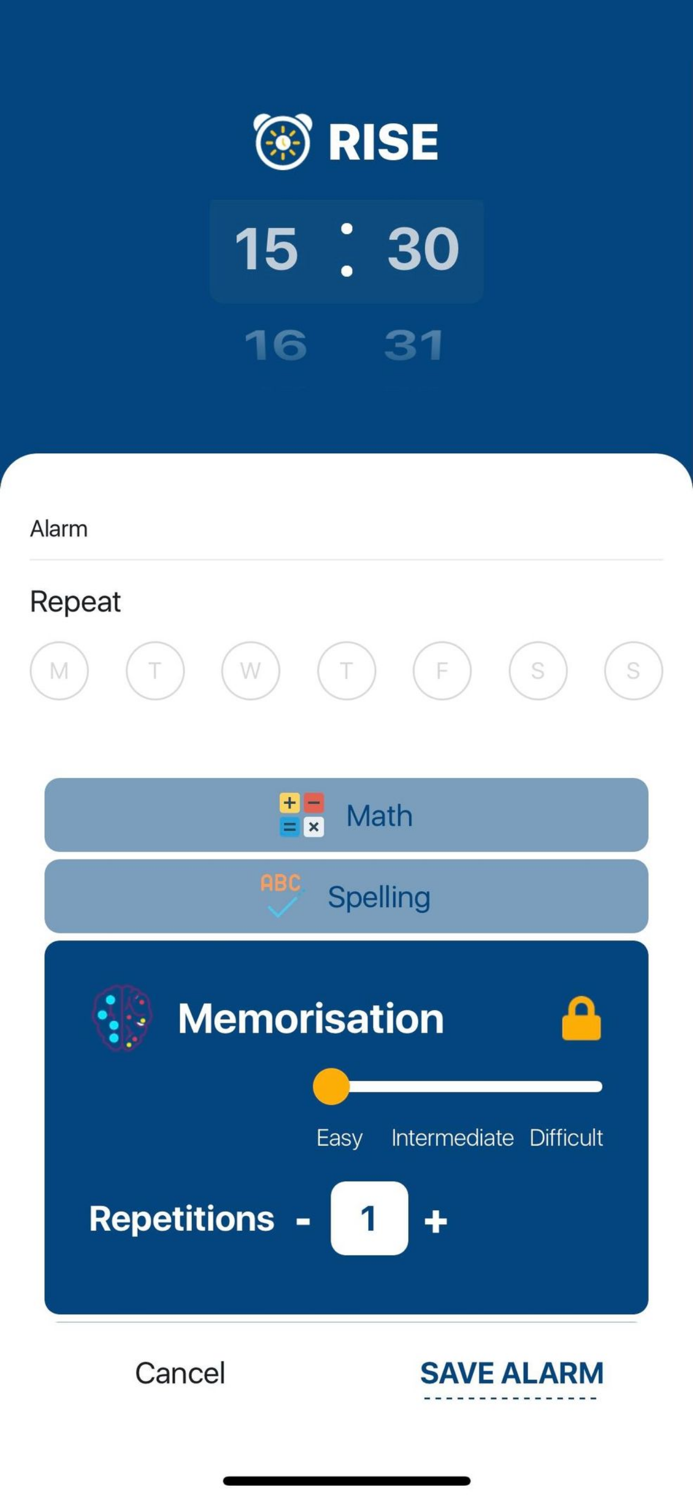 Rise Alarm Wake Up Game