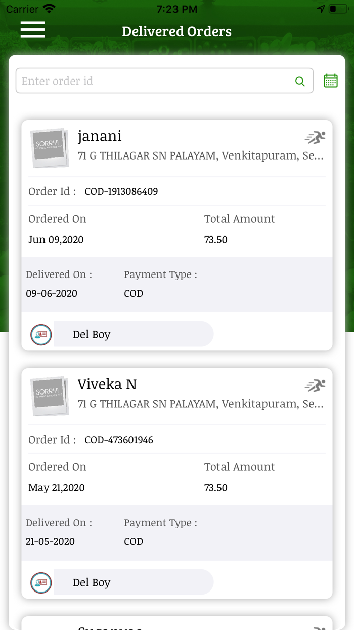 Runner For Food Merchant App
