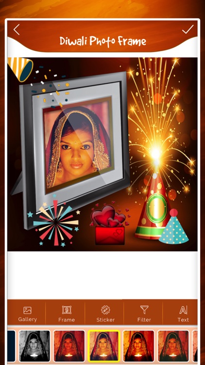 Diwali Photo Frame - Sticker