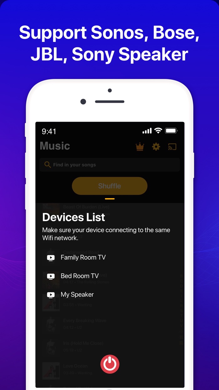 Control Sonos, Bose, JBL, Sony