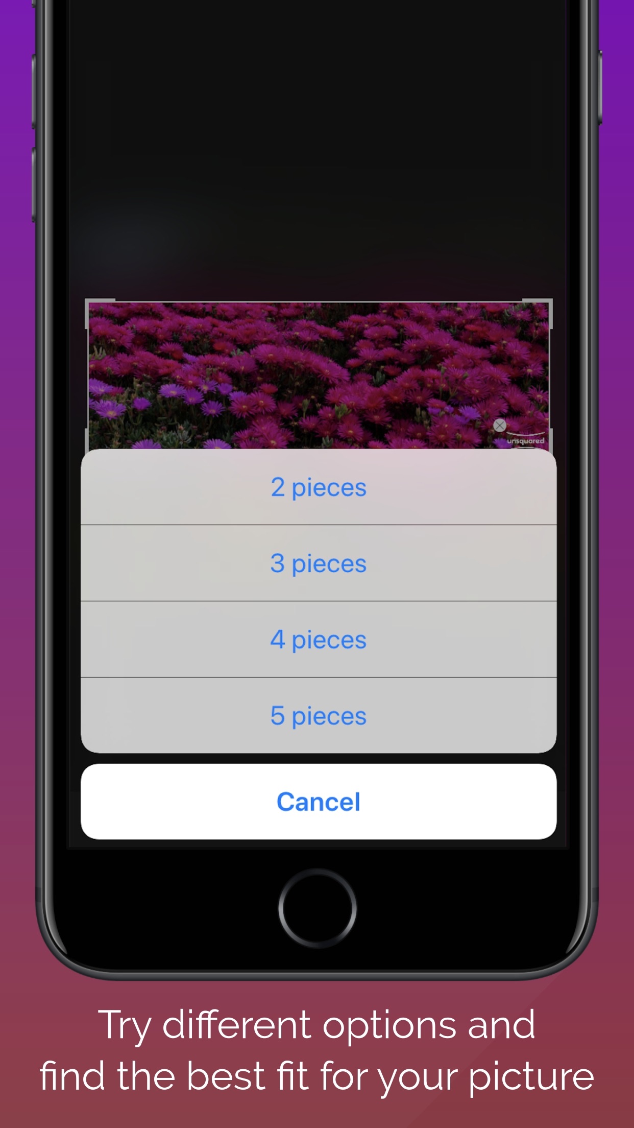 Screenshot do app Unsquared For Instagram