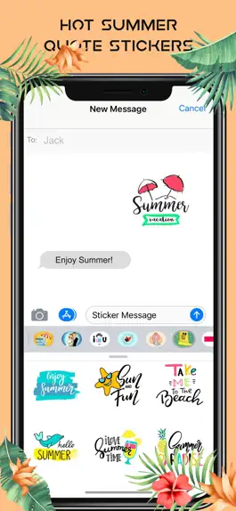 Game screenshot Hot Summer Quote Stickers hack