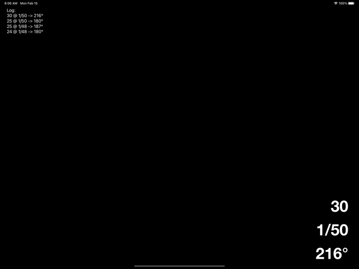 Shutter - Speed - Angle