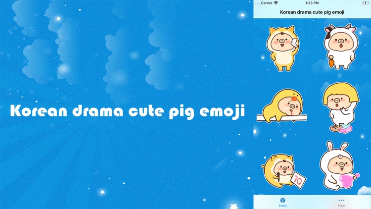 Korean drama cute pig emoji