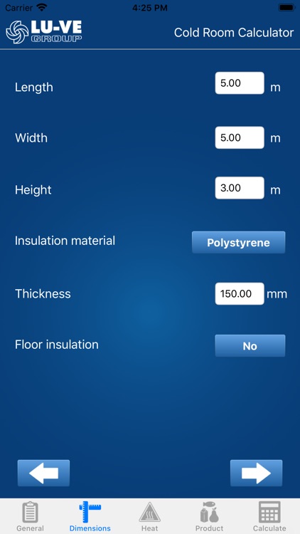 Cold Room Calculator