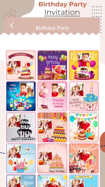 Birthday Party Cards & Frames screenshot-3