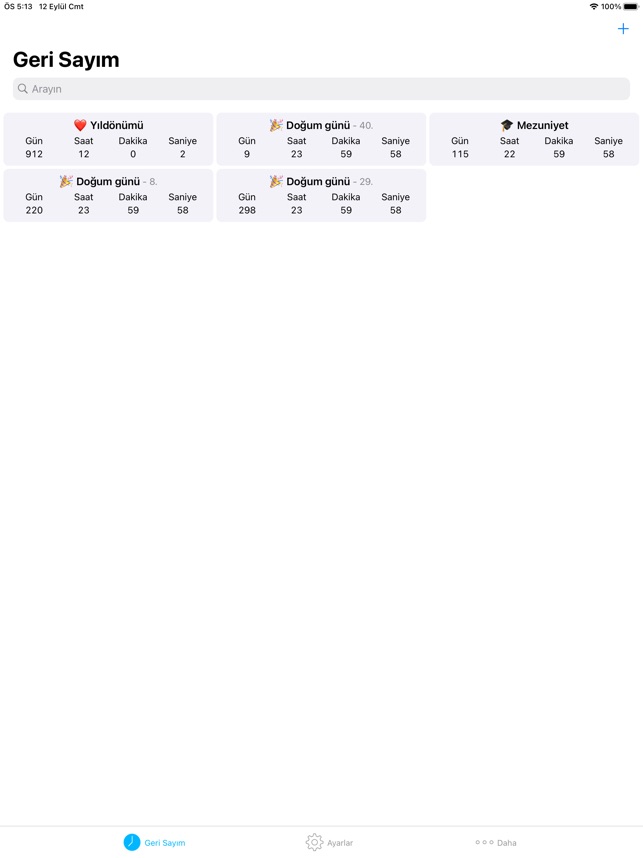 Geri Sayim Widget I App Store Da